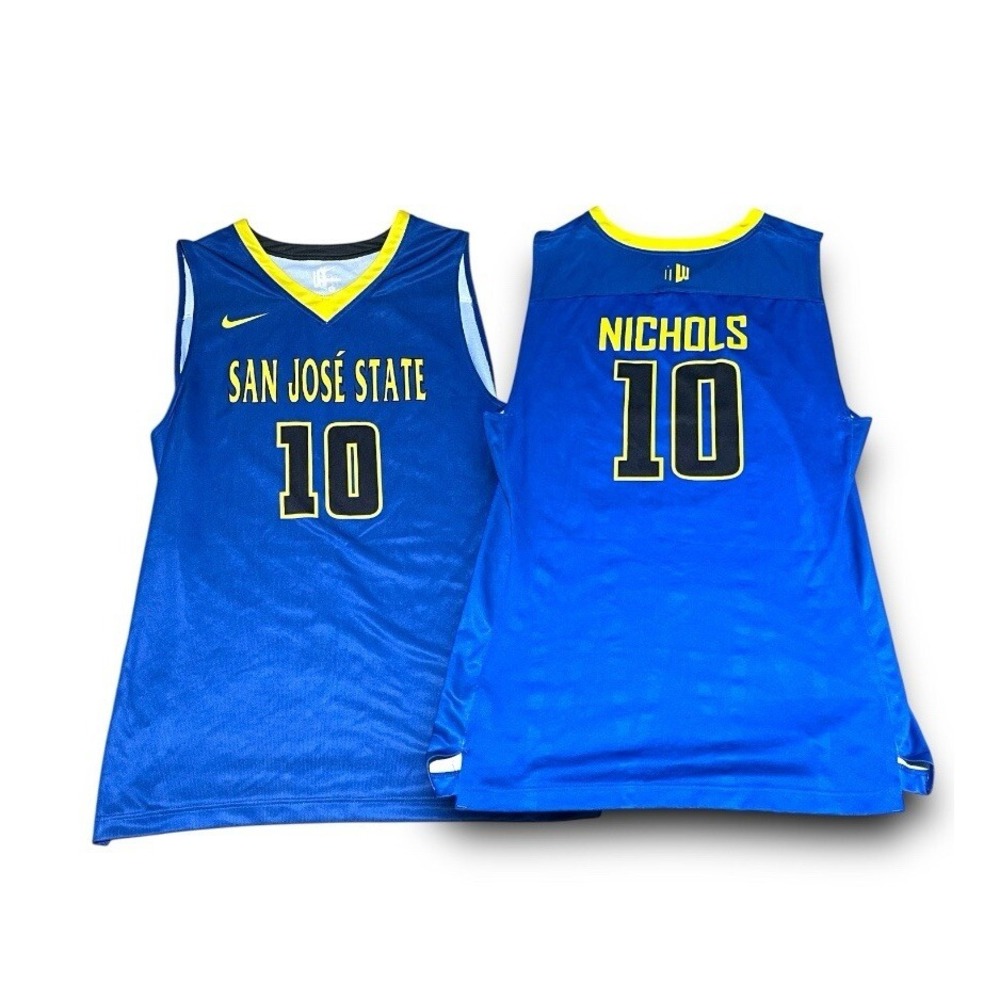 Adidas San Jose State Spartans SJSU Basketball Jersey Large #10 NICHOLS
